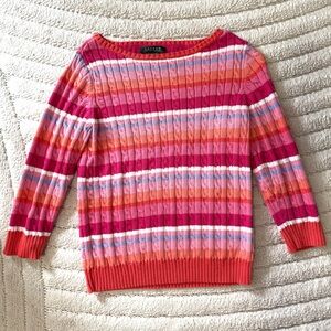 Vintage Ralph Lauren 100% Cotton Striped Sweater